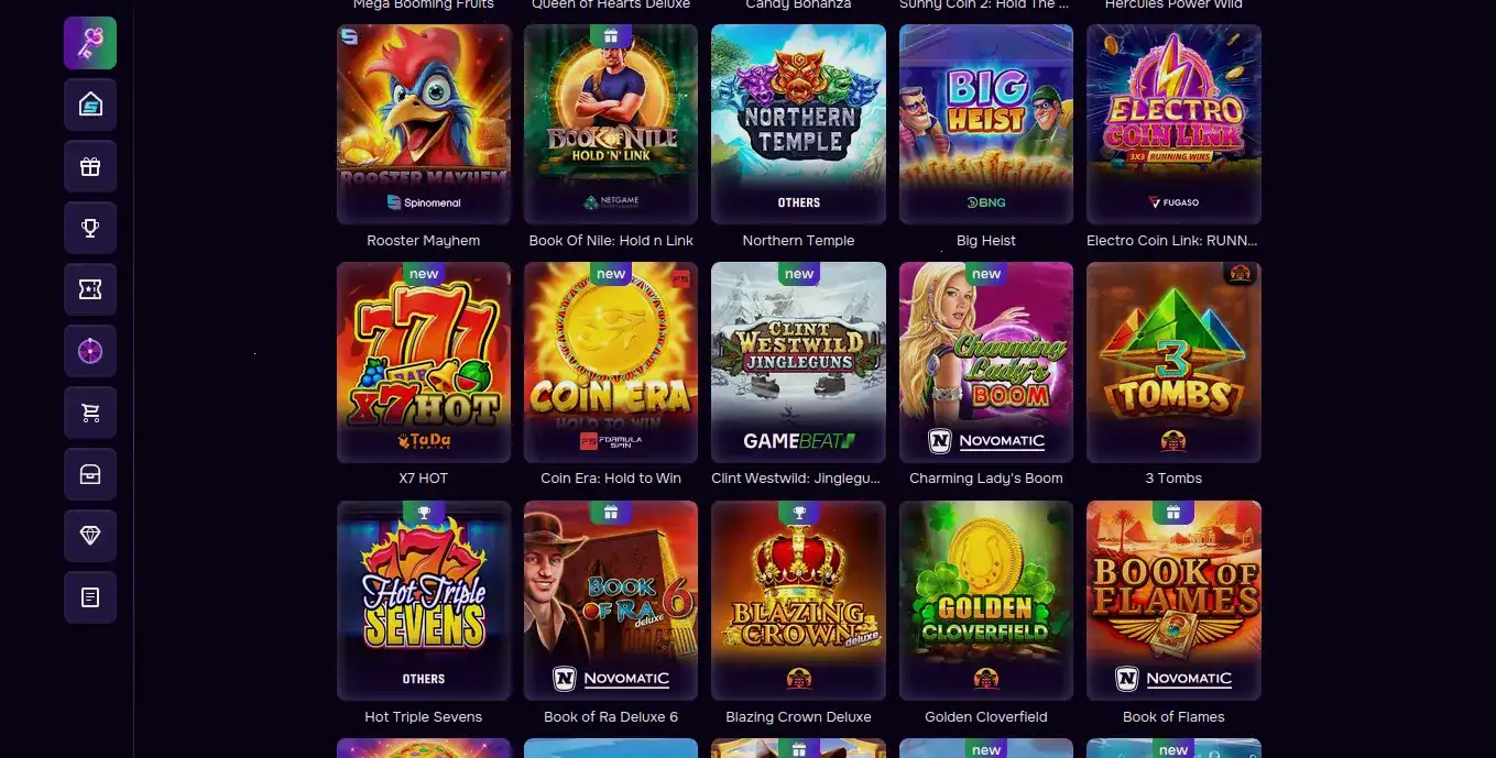 Игровой процесс в казино 1хслотс